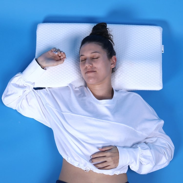 Spinaly's Spinaly Deep Sleep orthopedic pillow for neck pain and relief of stiff neck and neck pain during sleep