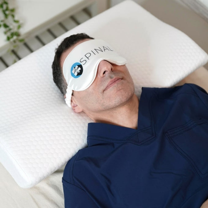 Spinaly's Spinaly Deep Sleep orthopedic pillow for neck pain and relief of stiff neck and neck pain during sleep